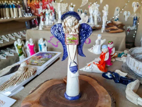 Figurka anioła Coco Art Leaf -  30 x 14 cm figurka dekoracyjna