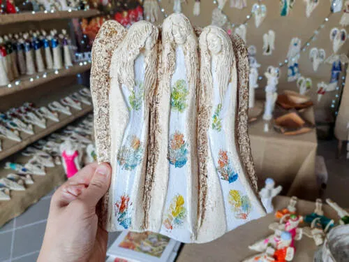 Figurka aniołów Wiara Nadzieja Miłość - Art Leaf -  28 x 20 cm figurka dekoracyjna