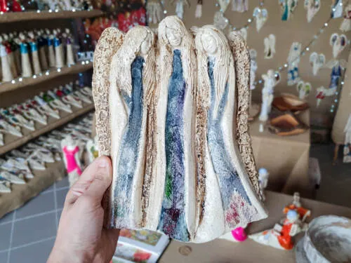 Figurka aniołów Wiara Nadzieja Miłość - Art Leaf -  28 x 20 cm figurka dekoracyjna