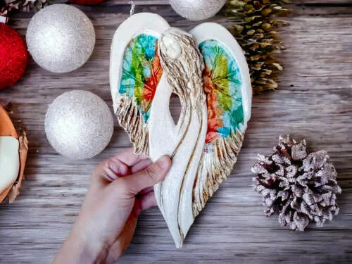 Figurka anioła Cynthia Art Leaf -  30 x 17 cm figurka dekoracyjna