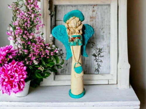 Figurka anioła Coco Art Leaf -  30 x 14 cm figurka dekoracyjna