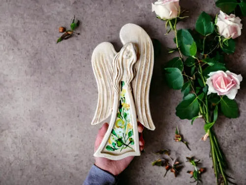 Figurka anioła Gaja Art Flower -  30 x 17 cm figurka dekoracyjna