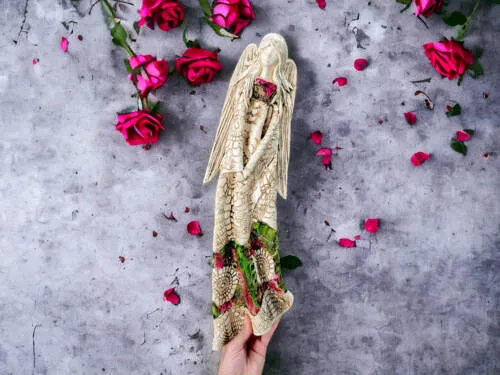 Figurka anioła Genesis - wisząca zielona fuksja -  55 x 20 cm figurka dekoracyjna