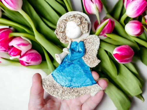 Figurka anioła 989 -  15 x 10 cm figurka dekoracyjna
