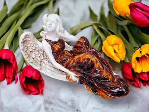 Figurka anioła od Św. Rity - brąz -  47 x 25 cm figurka dekoracyjna