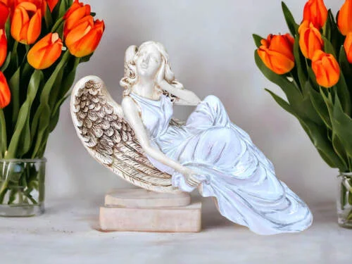 Figurka anioła od Św. Rity - biała -  47 x 25 cm figurka dekoracyjna