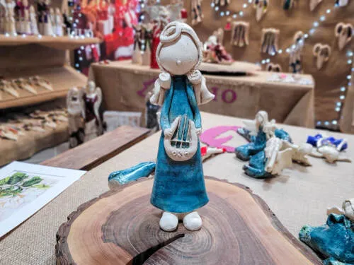 Figurka anioła Szarpidruta - turkusowa -  27 x 8 cm figurka dekoracyjna