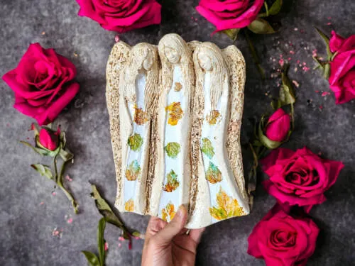 Figurka aniołów Wiara Nadzieja Miłość - Art Leaf -  28 x 20 cm figurka dekoracyjna