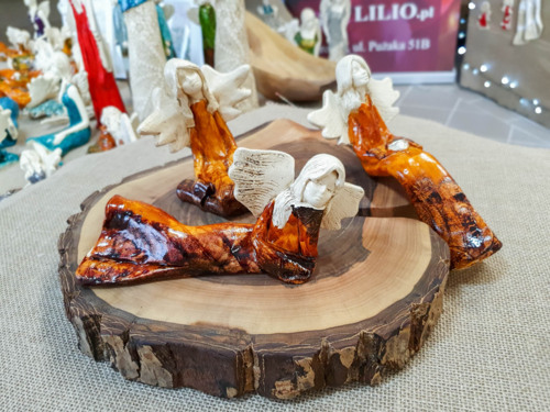 Figurki Jesienne Anioły - komplet -  30 x 14 cm figurka dekoracyjna