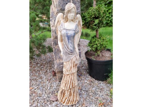 Figurka anioła Victoria - szary Jeans -  62 x 19 cm figurka dekoracyjna