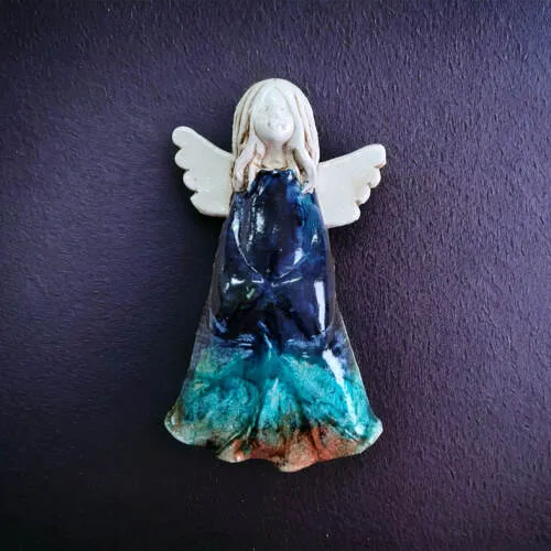 Figurka anioła Monica Art Leaf -  18 x 10 cm figurka dekoracyjna