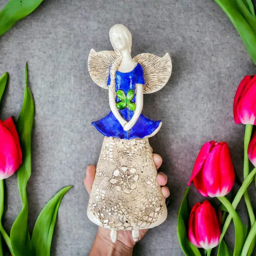 Figurka anioła 793 - Granat -  30 x 14 cm figurka dekoracyjna