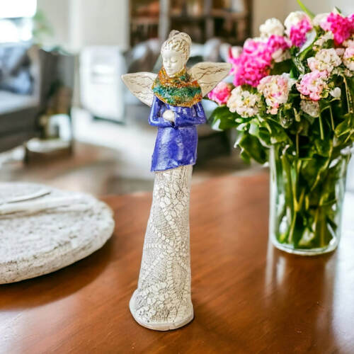 Figurka anioła Catherine - granatowy -  35 x 15 cm figurka dekoracyjna