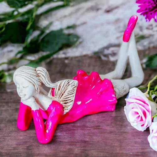 Figurka anioła Dixie - różowa -  15 cm figurka dekoracyjna
