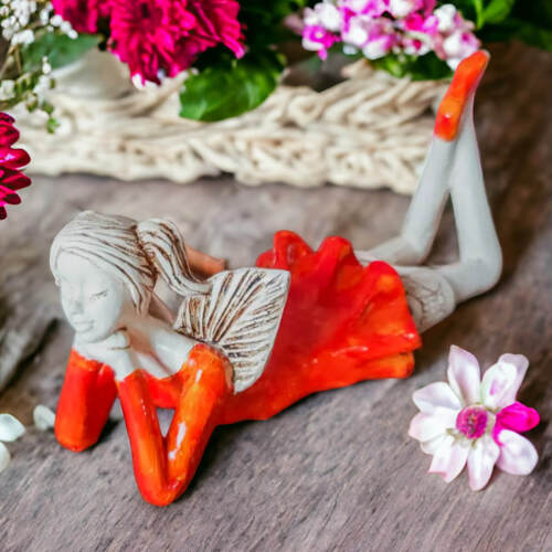 Figurka anioła Dixie - pomarańcz -  15 cm figurka dekoracyjna