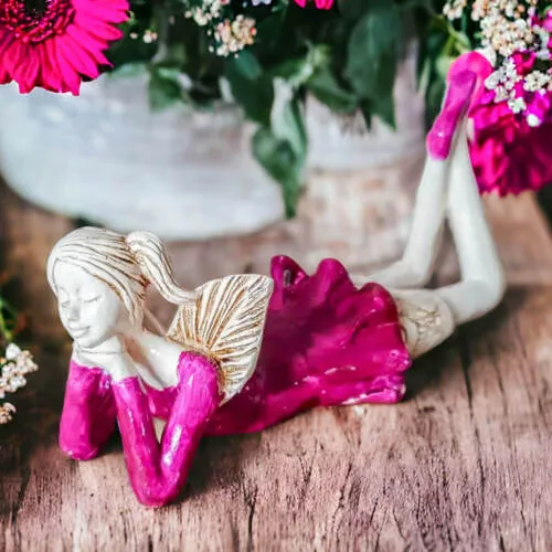 Figurka anioła Dixie - fiolet -  15 cm figurka dekoracyjna