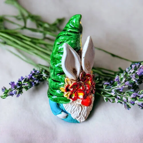 Figurka Skrzat Uszal - zielony turkus -  figurka dekoracyjna 5 x 5 cm