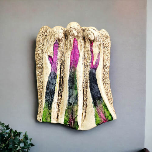 Figurka aniołów Wiara Nadzieja Miłość - Art Leaf -  28 x 20 cm figurka dekoracyjna