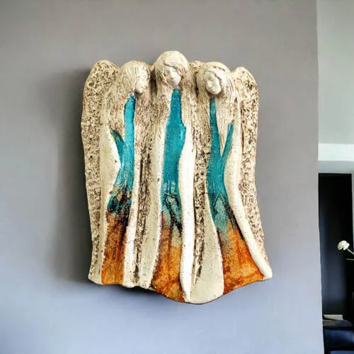 Figurka aniołów Wiara Nadzieja Miłość - Art Leaf -  28 x 20 cm figurka dekoracyjna