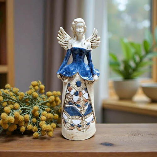 Figurka anioła Anna - jeans -  35 x 15 cm figurka dekoracyjna