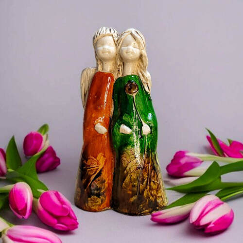 Figurka aniołów Apple & Ella Art 2 -  18 x 10 cm figurka dekoracyjna