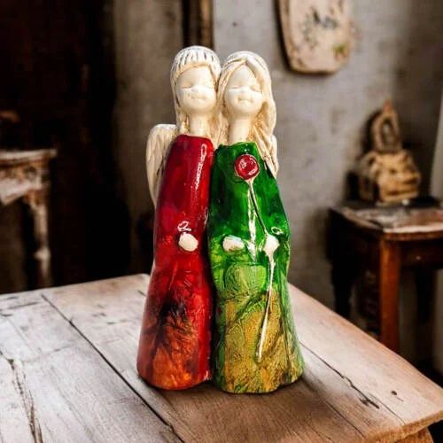 Anioły Apple & Ella Art Leaf -  18 x 10 cm figurka dekoracyjna