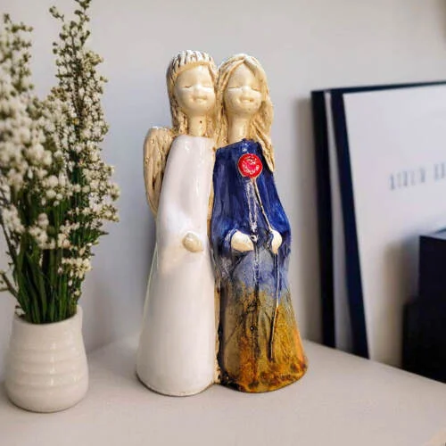 Figurka anioła Apple & Ella Art Leaf -  18 x 10 cm figurka dekoracyjna