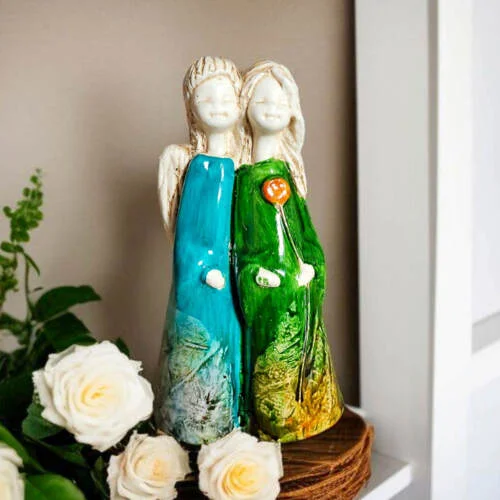 Figurka aniołów Apple & Ella Art  -  18 x 10 cm figurka dekoracyjna