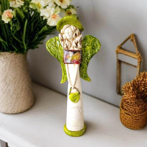 Figurka anioła Coco Art Leaf -  30 x 14 cm figurka dekoracyjna