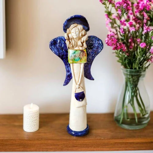 Figurka anioła Coco Art Leaf -  30 x 14 cm figurka dekoracyjna