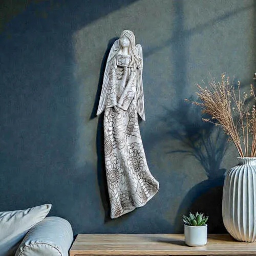 Figurka anioła Genesis - wisząca beżowa -  55 x 20 cm figurka dekoracyjna