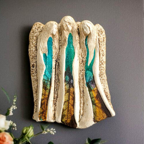 Figurka aniołów Wiara Nadzieja Miłość - Art Leaf -  28 x 20 cm figurka dekoracyjna