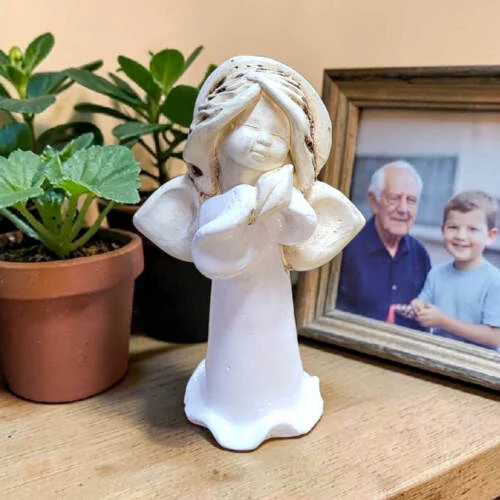 Figurka anioła Adam - stojąca biała -  13 cm figurka dekoracyjna