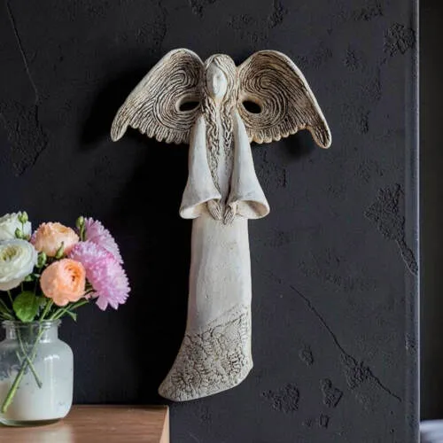 Figurka anioła Clara - beżowa -  40 x 28 cm figurka dekoracyjna