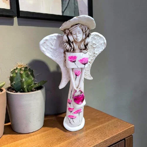 Figurka anioła Coco Art Flower -  30 x 14 cm figurka dekoracyjna