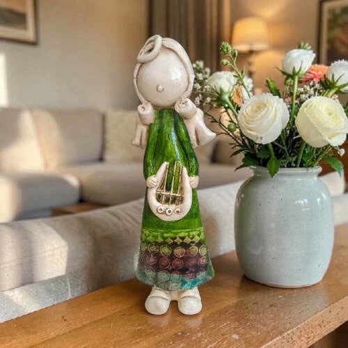 Figurka Szarpidruta - zielona -  27 x 8 cm figurka dekoracyjna