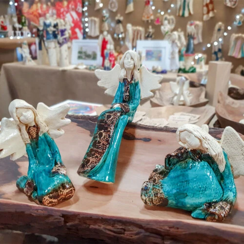 Figurki turkusowe - komplet A -  figurka dekoracyjna