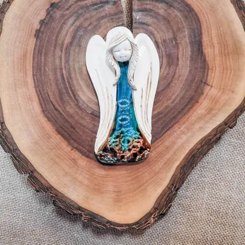 Liolinka Lilionka - z turkusowym -  14 x 9 cm figurka dekoracyjna