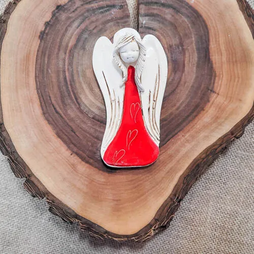 Liolinka Lilionka - z czerwonym -  14 x 9 cm figurka dekoracyjna