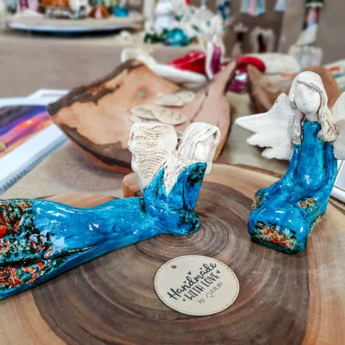 Figurki turkusowe - komplet D -  figurka dekoracyjna