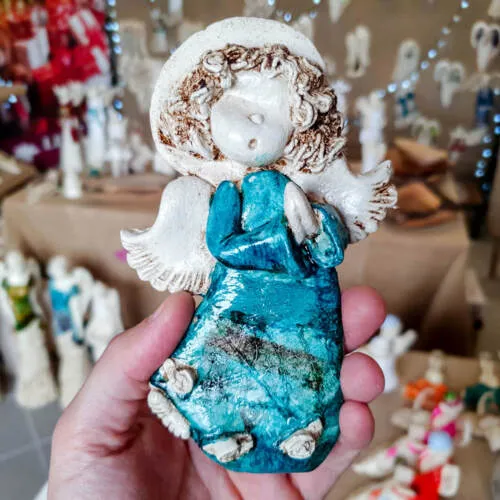 Figurka aniołka Marzyciel Art  -  10 x 7 cm figurka dekoracyjna