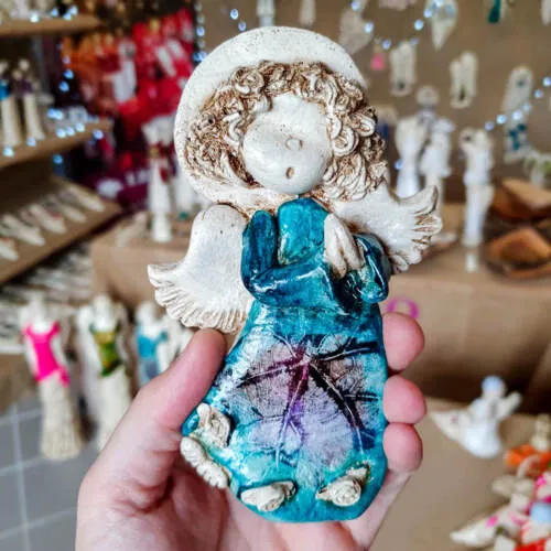 Figurka aniołka Marzyciel Art  -  10 x 7 cm figurka dekoracyjna