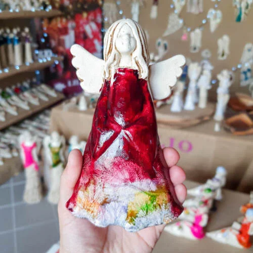 Figurka anioła Monica Art Leaf -  18 x 10 cm figurka dekoracyjna