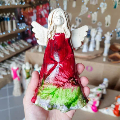 Figurka anioła Monica Art Leaf -  18 x 10 cm figurka dekoracyjna