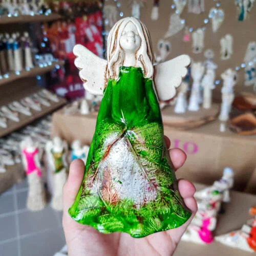 Figurka anioła Monica Art Leaf -  18 x 10 cm figurka dekoracyjna