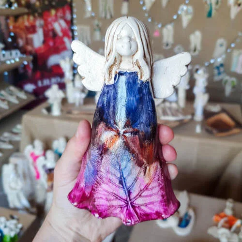 Figurka anioła Monica Art Leaf -  18 x 10 cm figurka dekoracyjna