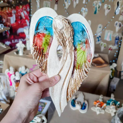 Figurka anioła Cynthia Art Leaf -  30 x 17 cm figurka dekoracyjna