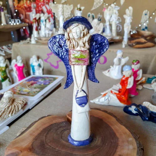 Figurka anioła Coco Art Leaf -  30 x 14 cm figurka dekoracyjna