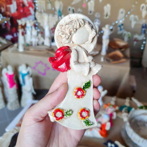 Figurka Liolinka z fletem Art Element -  16 x 7 cm figurka dekoracyjna