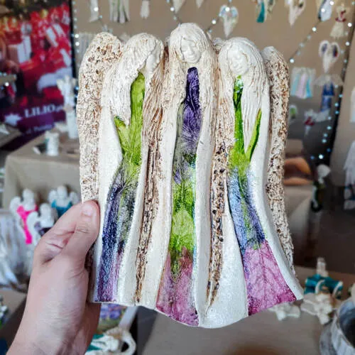 Figurka aniołów Wiara Nadzieja Miłość - Art Leaf -  28 x 20 cm figurka dekoracyjna